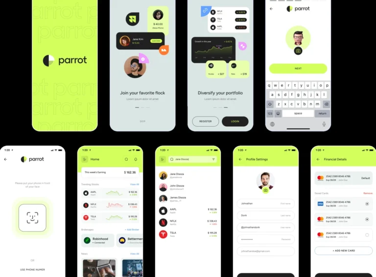 Parrot Finance social investing platform, rebuilt across web and mobile