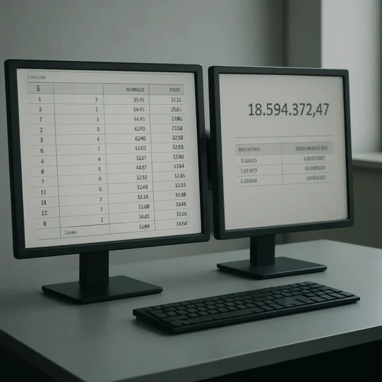 ETF management system screen: a basket file beside a NAV figure and units outstanding